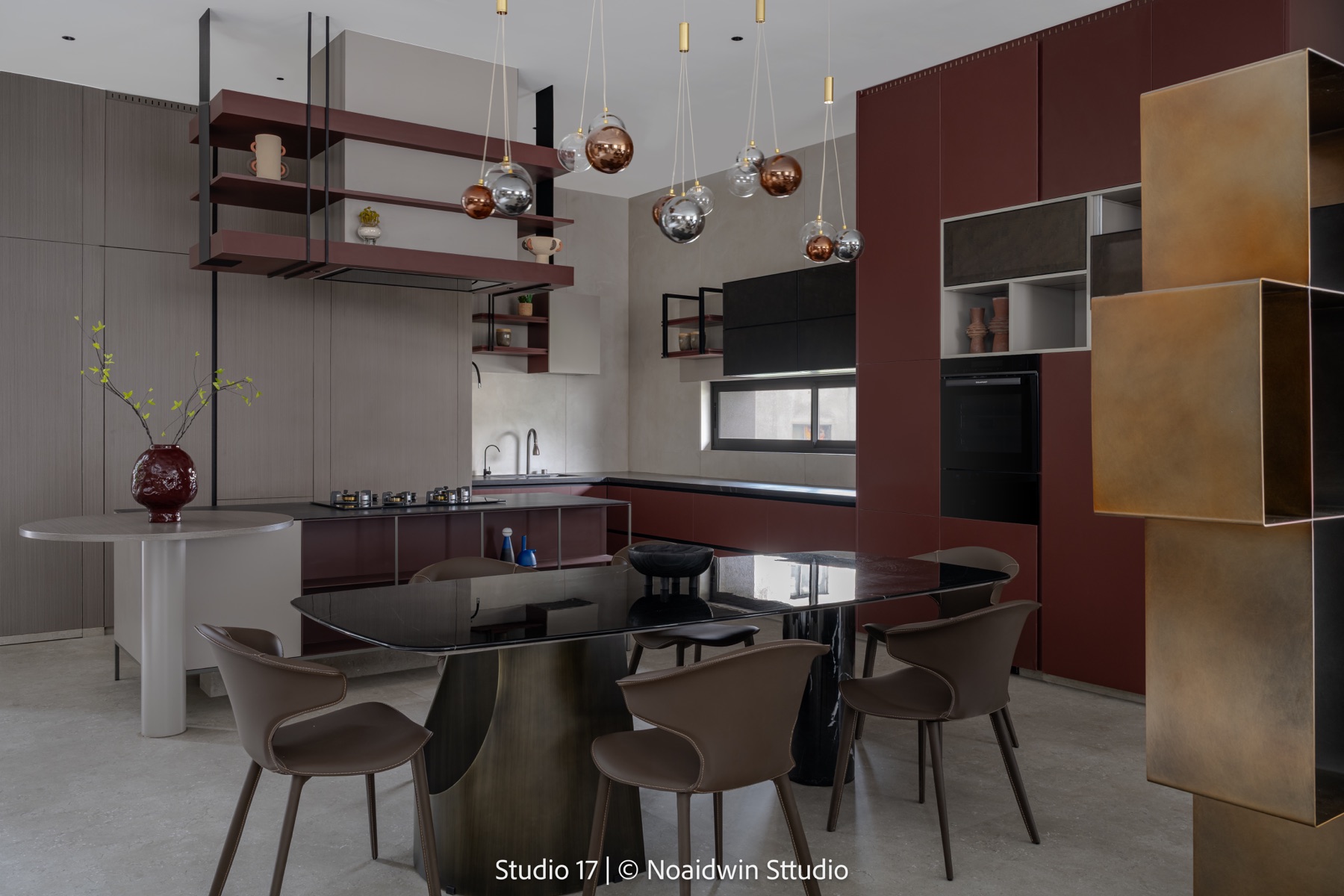 BALDANIYA HOME burgundy kitchen