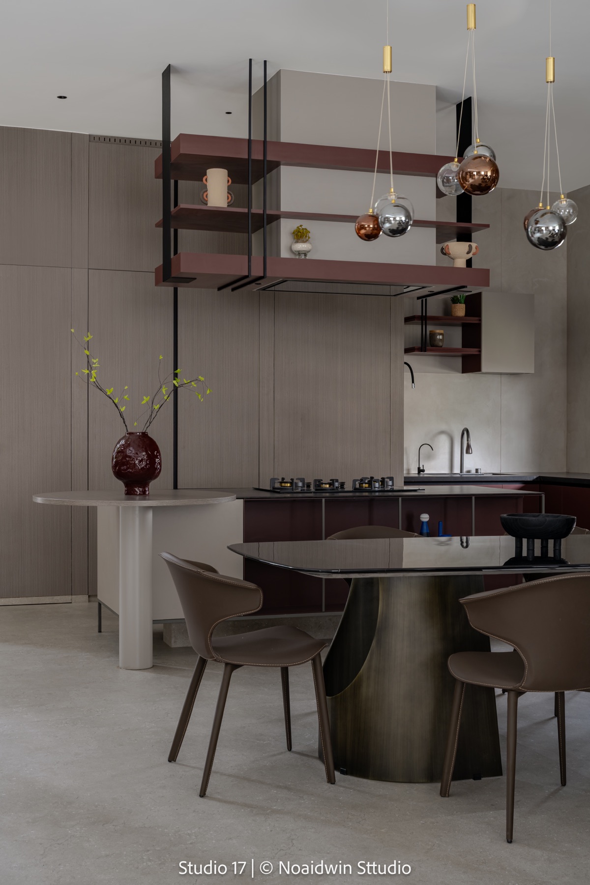 BALDANIYA HOME kitchen island and pendant lights
