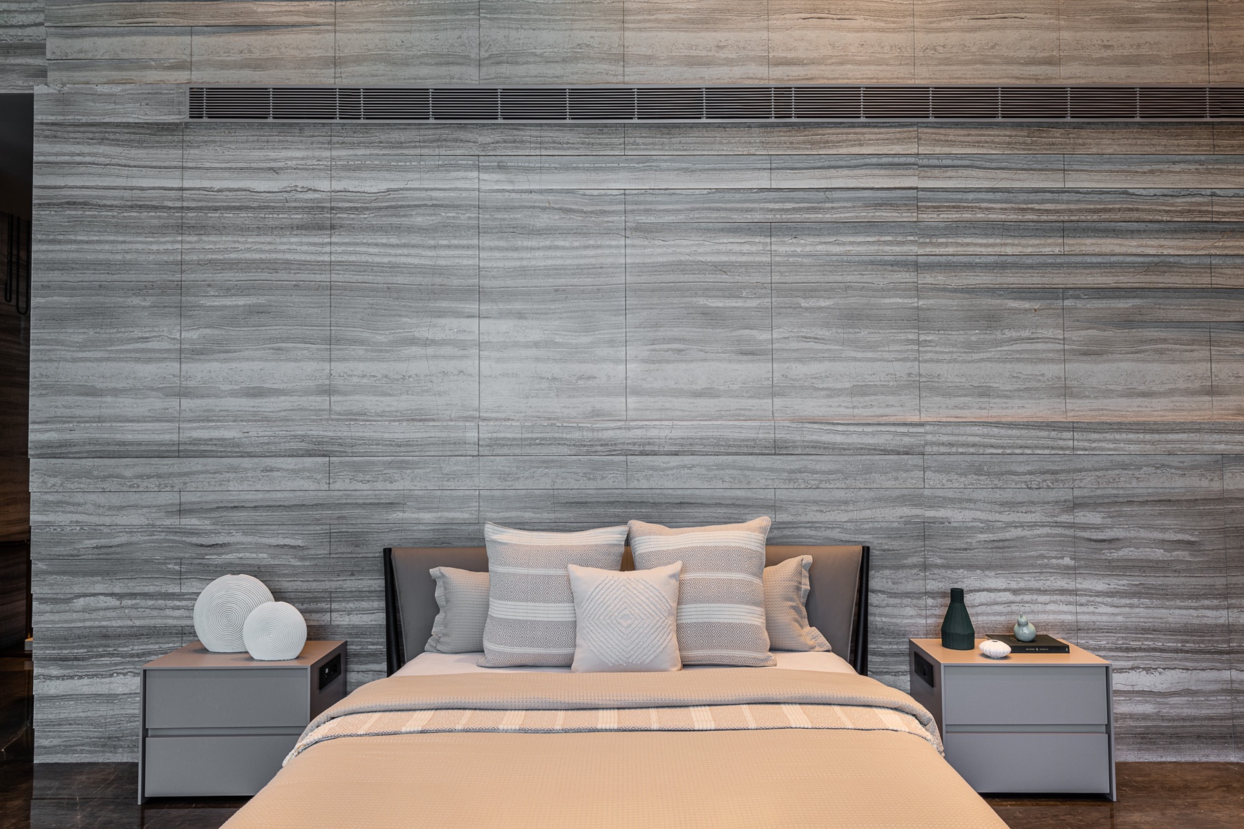 G.R. Asodaria stone-lined bedroom