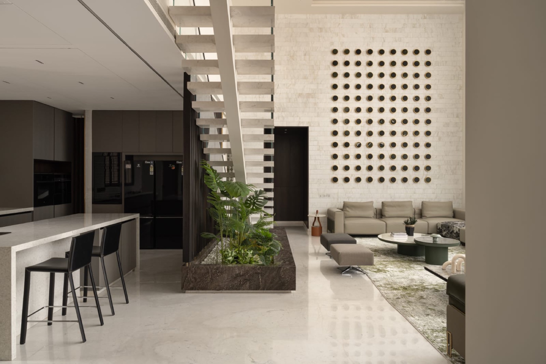 KS HOME kitchen and living area
